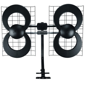Antennas Direct ClearStream 4 UHF Indoor Outdoor TV Antenna, Multi-Directional, 70+ Mile Range, 4K 8K UHD, NEXTGEN TV - with 20-In. Mast, Reflectors