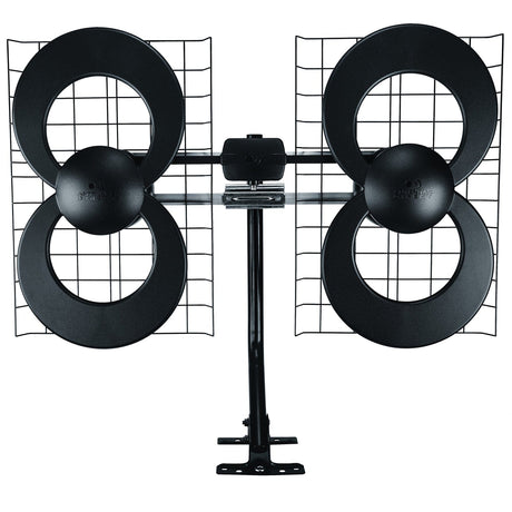 Antennas Direct ClearStream 4 UHF Indoor Outdoor TV Antenna, Multi-Directional, 70+ Mile Range, 4K 8K UHD, NEXTGEN TV - with 20-In. Mast, Reflectors