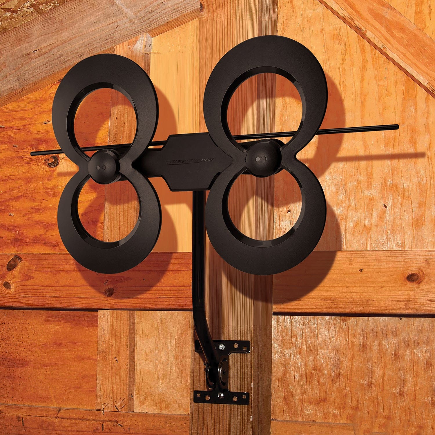 Antennas Direct ClearStream 4MAX Indoor/Outdoor Multi-Directional TV Antenna with 70+ Mile Range, UHD 4K, NEXTGEN TV, 20-In. Mast