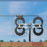 Antennas Direct ClearStream 4V Indoor Outdoor TV Antenna, UHF VHF, Multi-Directional, 70+ Mile Range, 4K 8K UHD, NEXTGEN TV - with 20-In. Mast