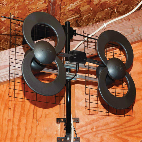 Antennas Direct ClearStream 4V Indoor Outdoor TV Antenna, UHF VHF, Multi-Directional, 70+ Mile Range, 4K 8K UHD, NEXTGEN TV - with 20-In. Mast