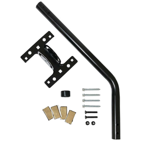 Antennas Direct ClearStream 20-In. TV Antenna Mast with Pivoting Base and Hardware - All-Weather Easy-Install Steel Pole and Base, Black