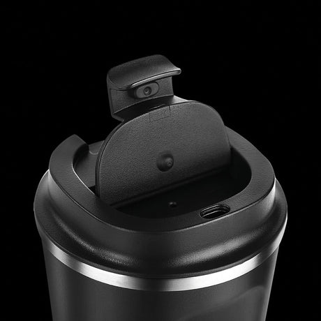 Asobu Cafe Compact Insulated Travel Coffee Mug, 13-Oz. Capacity, Black