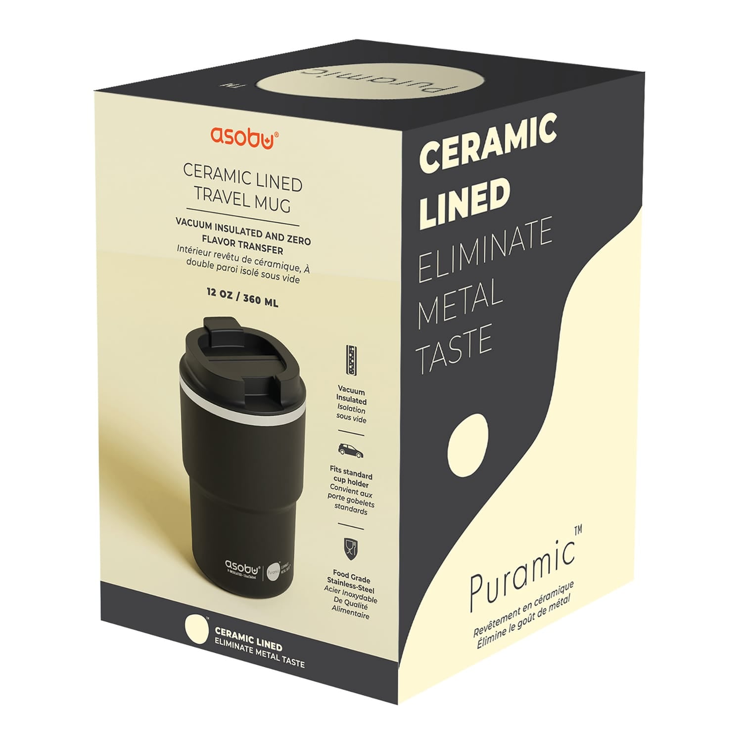 Asobu 12-Oz. Coffee Express Insulated Travel Mug, Black