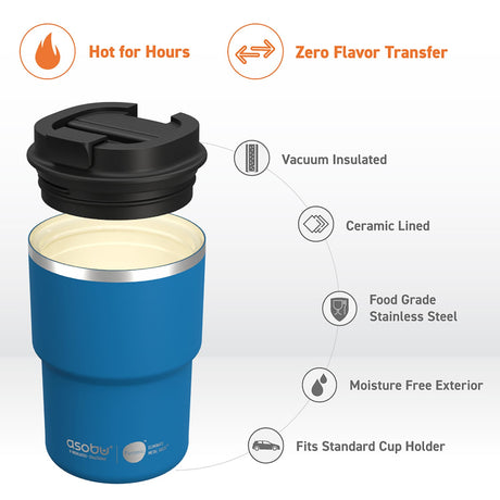 Asobu 12-Oz. Coffee Express Insulated Travel Mug, Blue