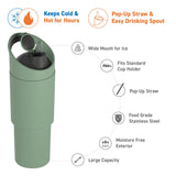 Asobu 32-Oz. Cosmic Insulated Water Bottle, Basil Green