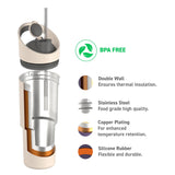 Asobu 32-Oz. Cosmic Insulated Water Bottle, White