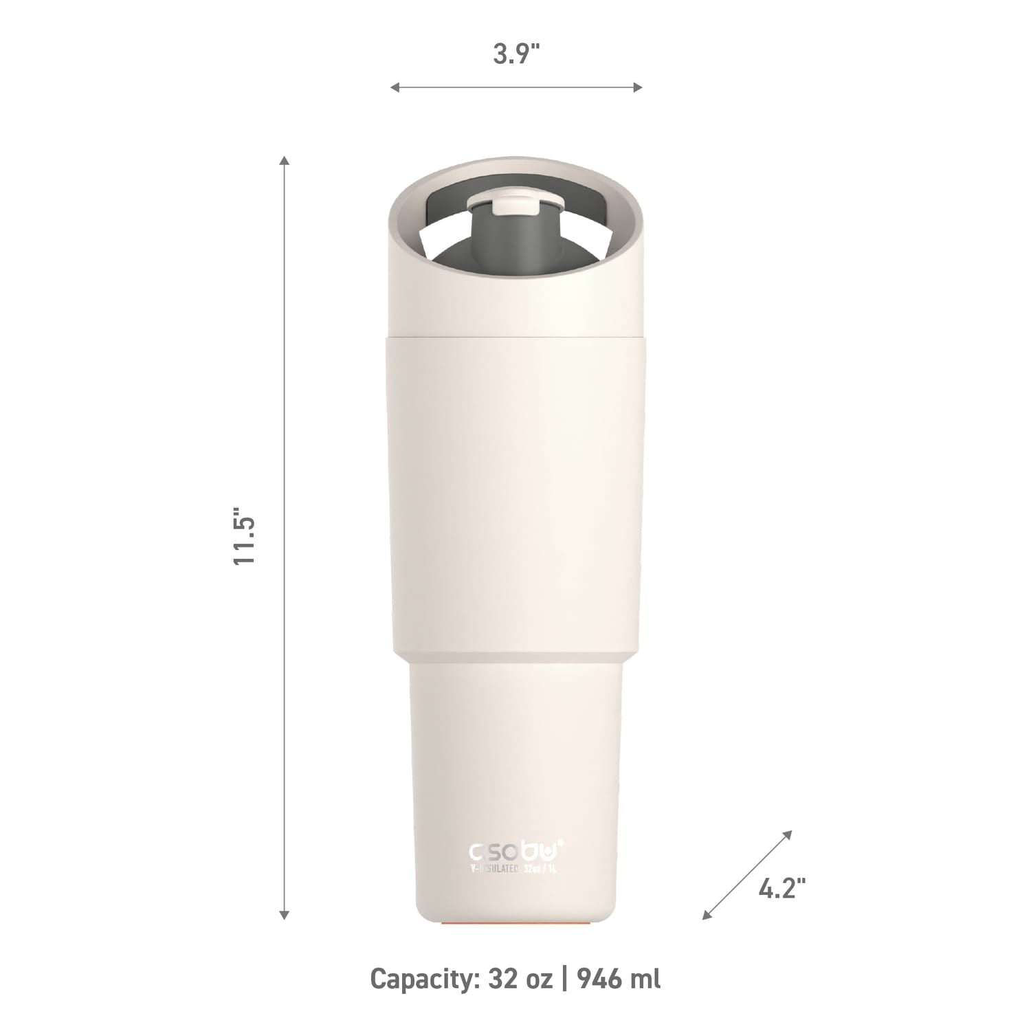 Asobu 32-Oz. Cosmic Insulated Water Bottle, White