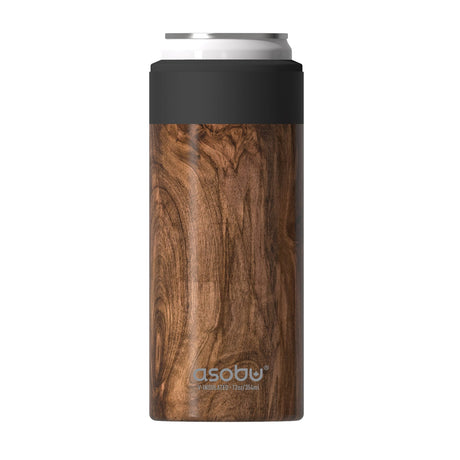 Asobu Slim Can Insulated Cooler Sleeve, 12-Oz. Capacity, Wood