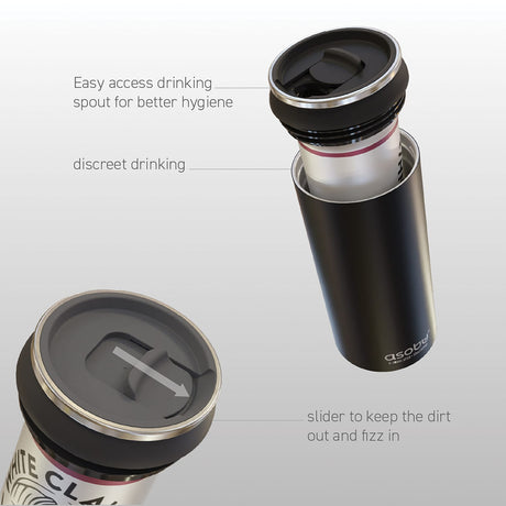 Asobu FC4G Double-Walled Vacuum-Insulated Stainless Steel Multi-Can Cooler Sleeve with Reusable Pocket Straw, Pink