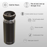 Asobu FC4G Double-Walled Vacuum-Insulated Stainless Steel Multi-Can Cooler Sleeve with Reusable Pocket Straw, Pink