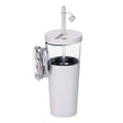 Asobu Marina See-Through Triton Tumbler with Flexible Straw, White