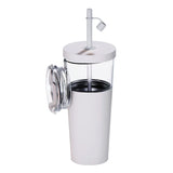 Asobu Marina See-Through Triton Tumbler with Flexible Straw, White