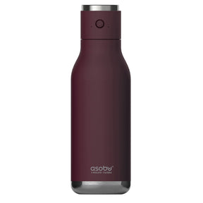 Asobu Insulated Water Bottle with Wireless Connection Speaker, Maroon
