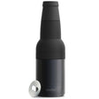 Asobu Frosty Beer 2 Go Vacuum-Insulated Stainless Steel Can and Bottle Holder, Black
