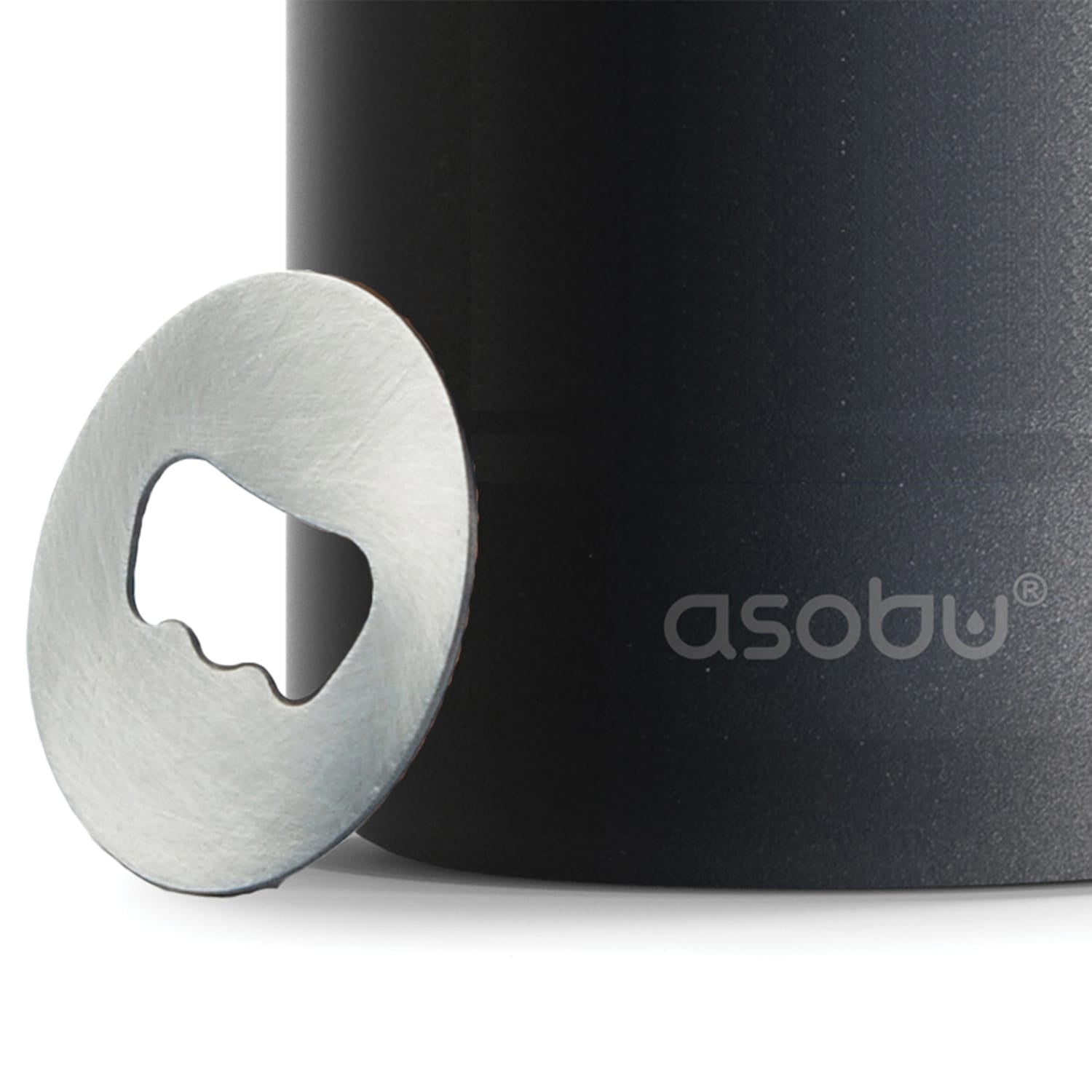 Asobu Frosty Beer 2 Go Vacuum-Insulated Stainless Steel Can and Bottle Holder, Black