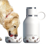 Asobu 33-Oz. Insulated Water Bottle with Removable Dog Bowl, White