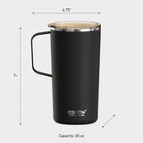 Asobu 20-Oz. Double-Wall-Insulated Stainless Steel Tower Coffee Mug with Ceramic Coating, Red