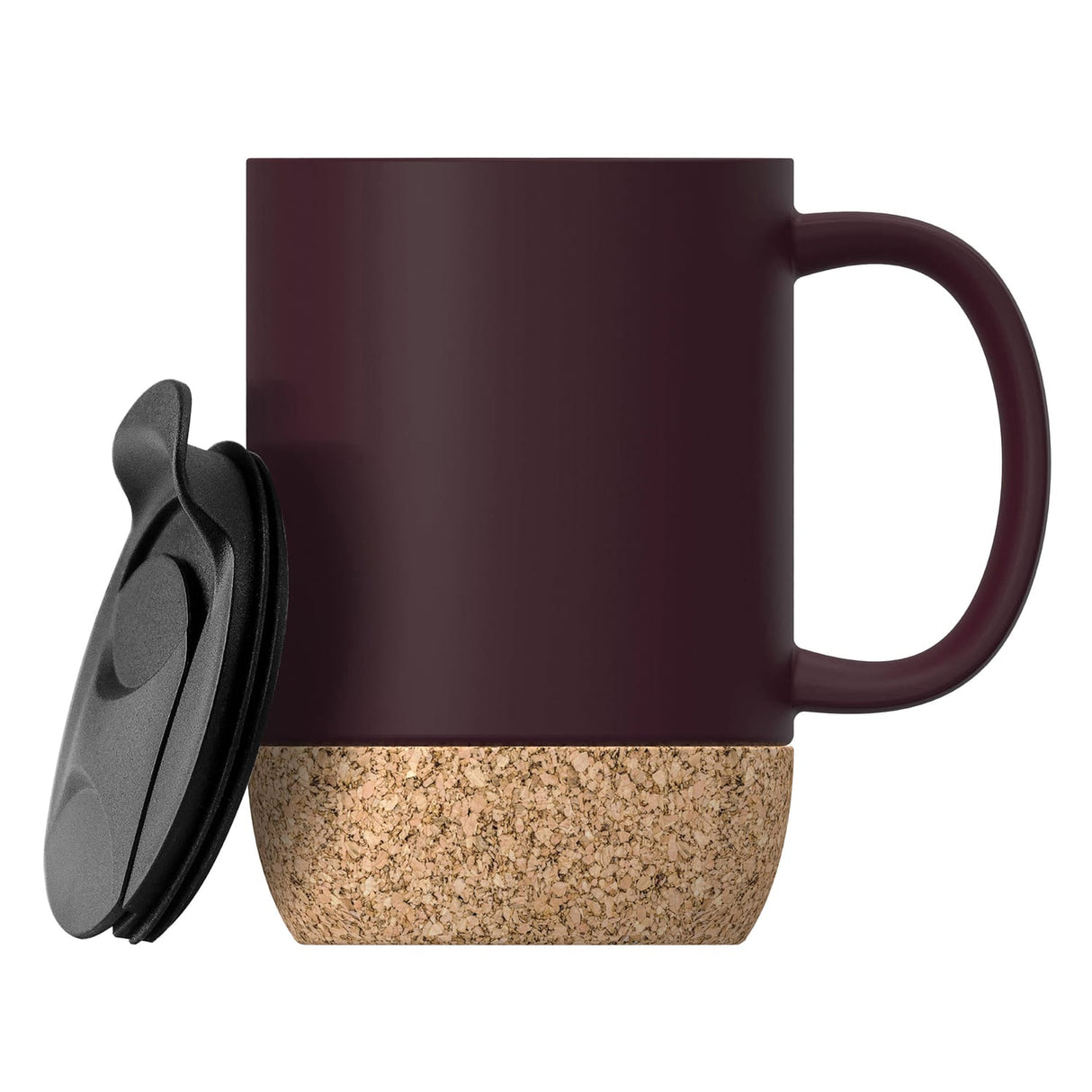 Asobu Ceramic 12-Oz. Mug with Cork Base, Burgundy
