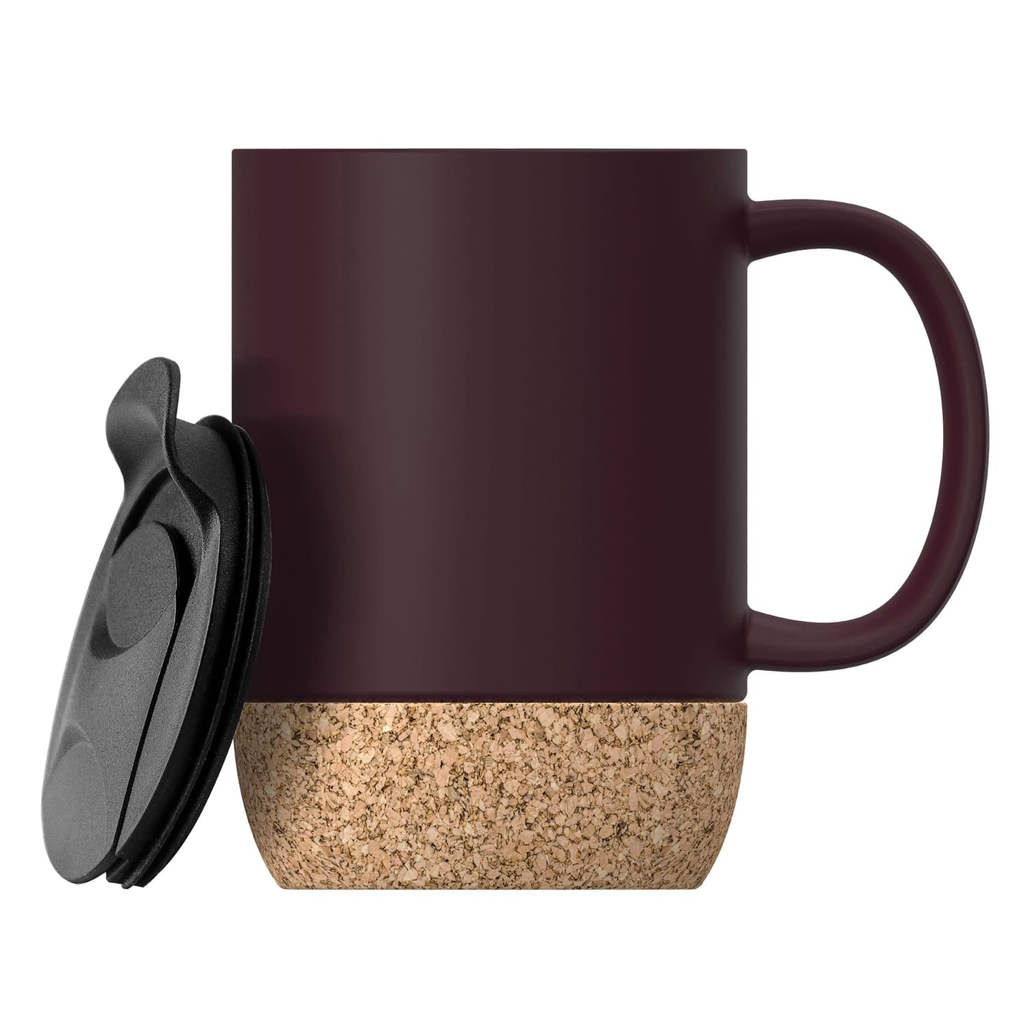 Asobu Ceramic 12-Oz. Mug with Cork Base, Burgundy