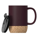 Asobu Ceramic 12-Oz. Mug with Cork Base, Burgundy