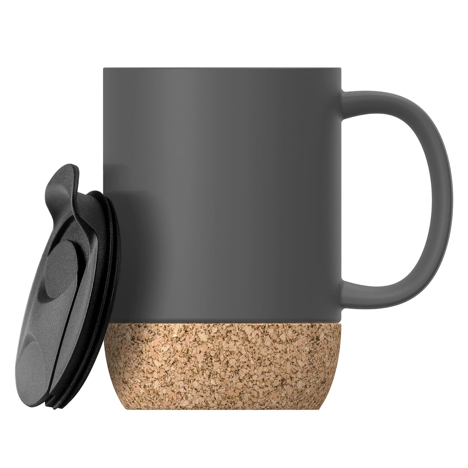 Asobu Ceramic 12-Oz. Mug with Cork Base, Gray