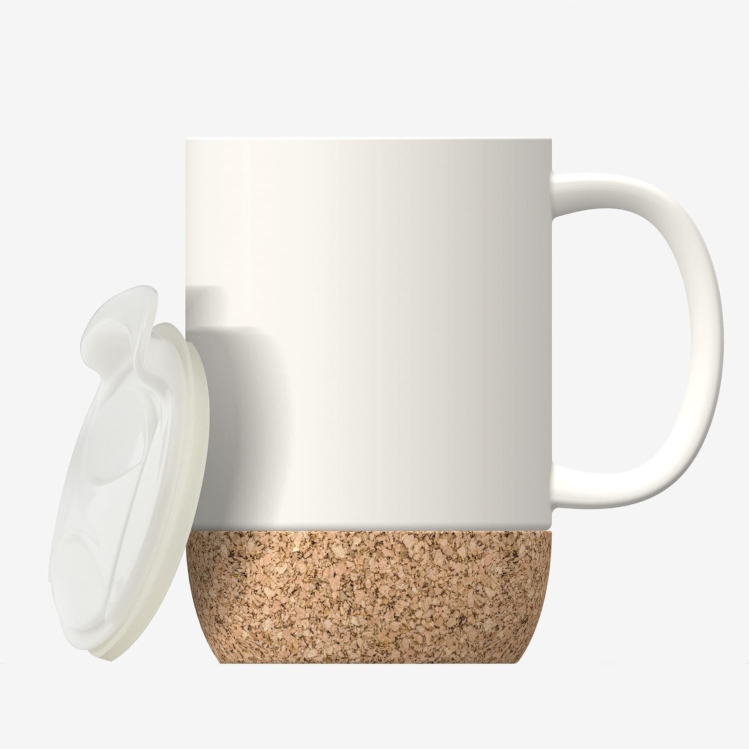 Asobu Ceramic 12-Oz. Mug with Cork Base, White