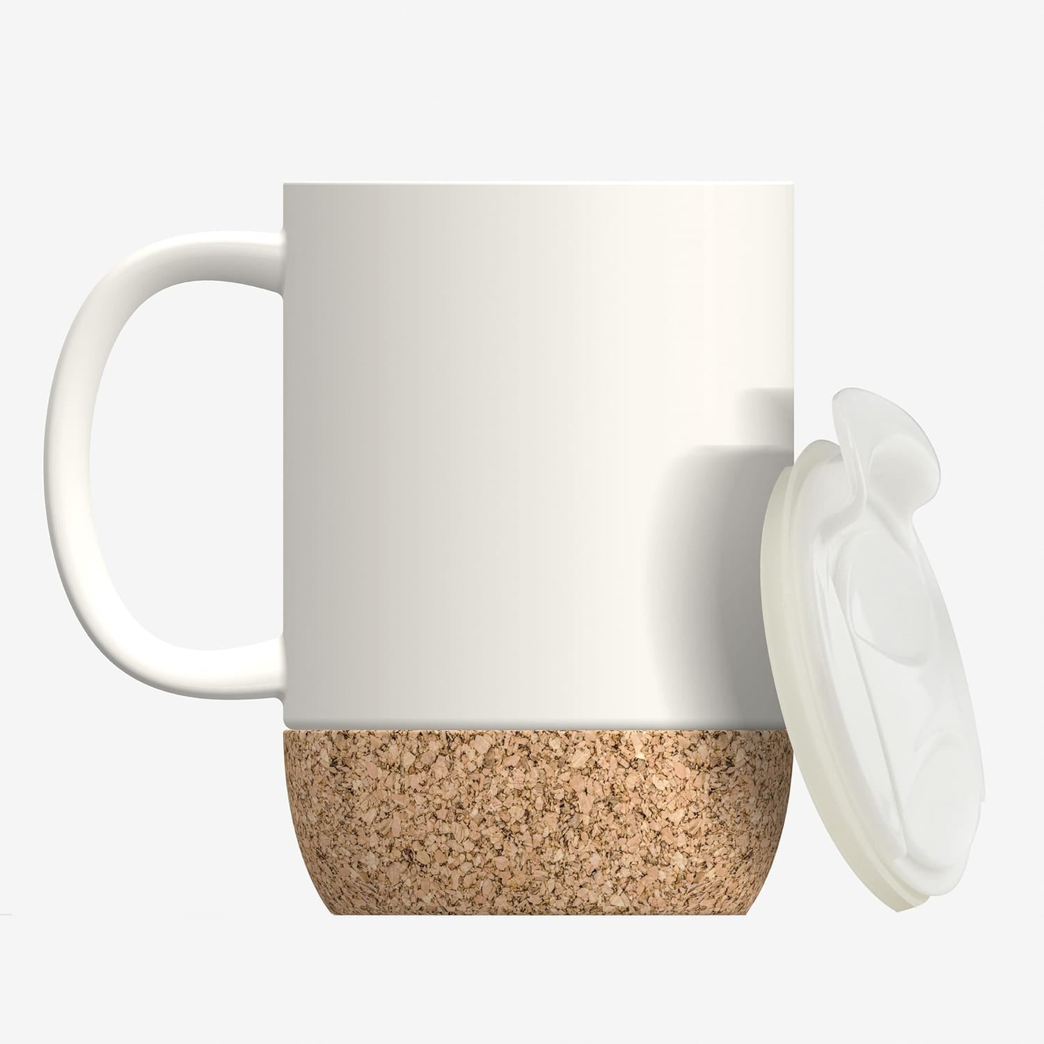 Asobu Ceramic 12-Oz. Mug with Cork Base, White