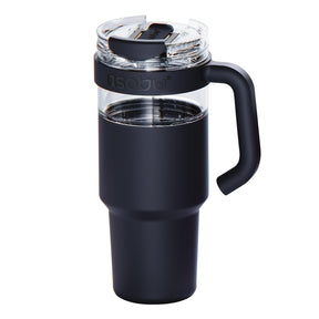Asobu 34-Oz. Explorer See-Through Travel Mug with Detachable Insulated Tumbler, Black
