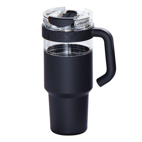 Asobu 34-Oz. Explorer See-Through Travel Mug with Detachable Insulated Tumbler, Black
