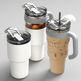 Asobu 34-Oz. Explorer See-Through Travel Mug with Detachable Insulated Tumbler, White