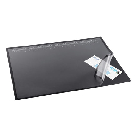 Artistic Double-Layer Desk Pad, 24-In. x 19-In., with Nonglare Surface, Black