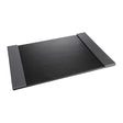 Artistic Leatherette Desk Pad with Fold-out Gray Side Rails for Professionals, 24-In. x 19-In., Black