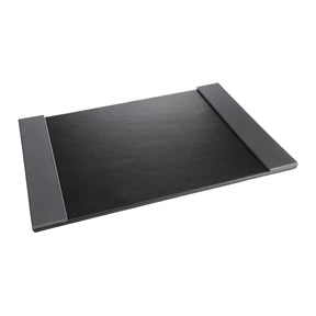 Artistic Leatherette Desk Pad with Fold-out Gray Side Rails for Professionals, 24-In. x 19-In., Black