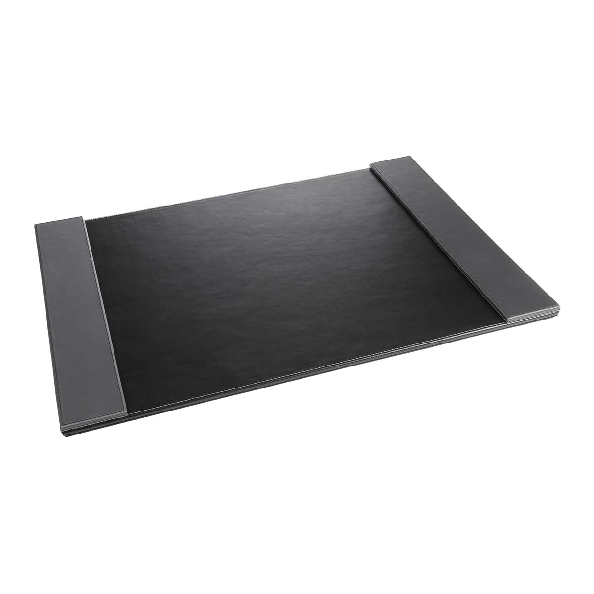 Artistic Leatherette Desk Pad with Fold-out Gray Side Rails for Professionals, 24-In. x 19-In., Black