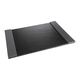 Artistic Leatherette Desk Pad with Fold-out Gray Side Rails for Professionals, 24-In. x 19-In., Black