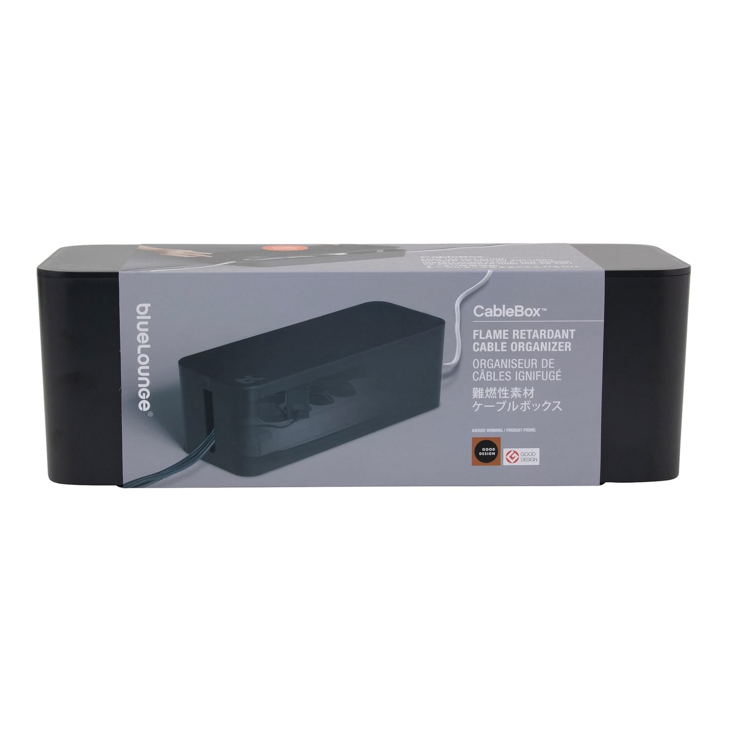Bluelounge 16 x 6.25 x 5.25-In. CableBox Cable Organizer, BLUCB-01, Black
