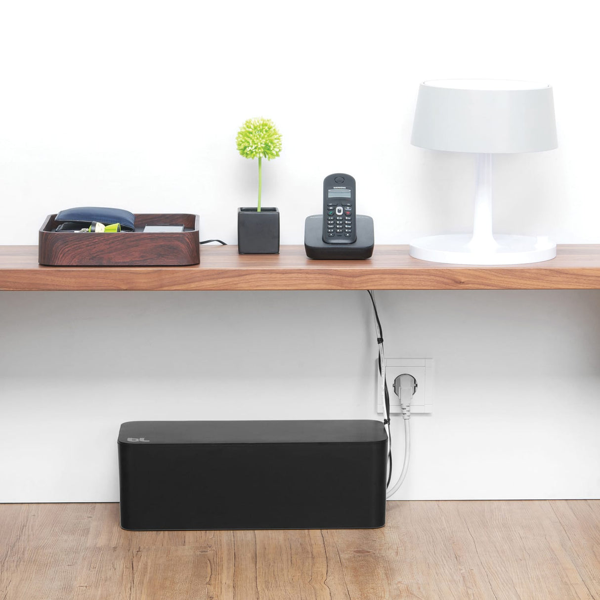 Bluelounge 16 x 6.25 x 5.25-In. CableBox Cable Organizer, BLUCB-01, Black