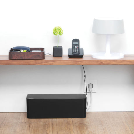 Bluelounge 16 x 6.25 x 5.25-In. CableBox Cable Organizer, BLUCB-01, Black
