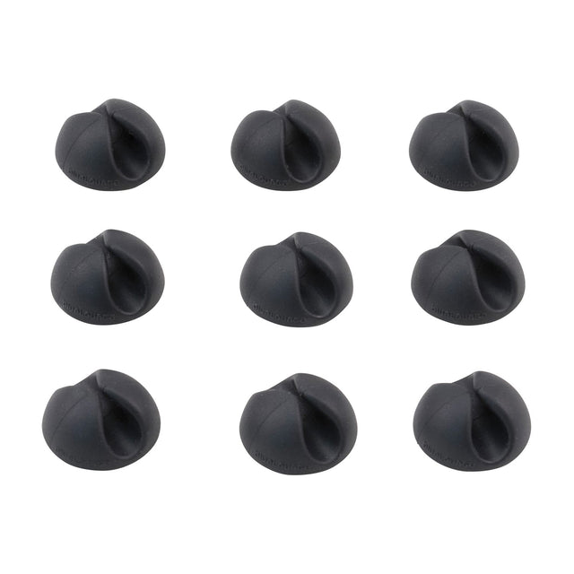 Bluelounge CableDrop Mini Cable Routing Clip, BLUCDM, 9 Pack, Black