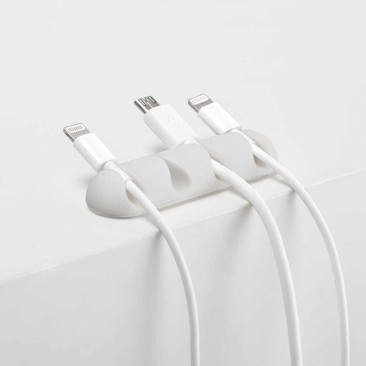 Bluelounge CableDrop Multi Cable Routing Clip, BLUCDMU, 2 Pack, White
