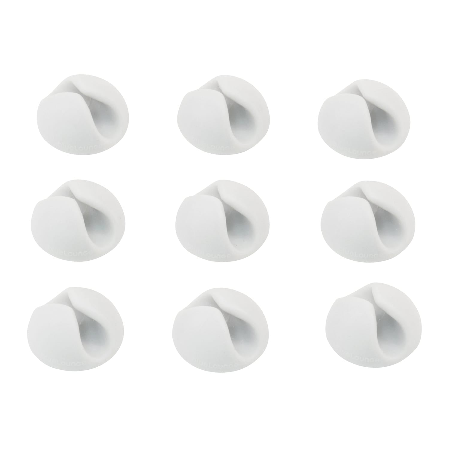 Bluelounge CableDrop Mini Cable Routing Clip, BLUCDM, 9 Pack, White
