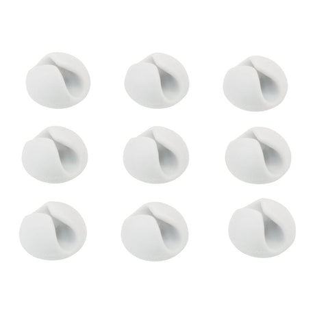 Bluelounge CableDrop Mini Cable Routing Clip, BLUCDM, 9 Pack, White