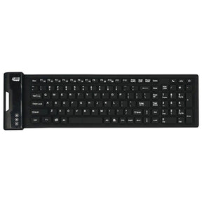 Adesso SlimTouch 222 Wired Antimicrobial Waterproof Flex Computer Keyboard, for Windows, Full Size