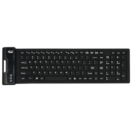 Adesso SlimTouch 222 Wired Antimicrobial Waterproof Flex Computer Keyboard, for Windows, Full Size
