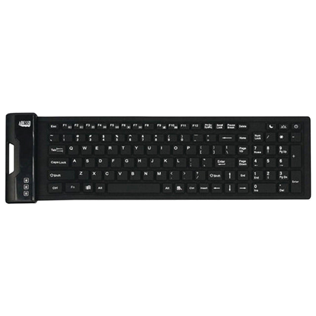 Adesso SlimTouch 222 Wired Antimicrobial Waterproof Flex Computer Keyboard, for Windows, Full Size