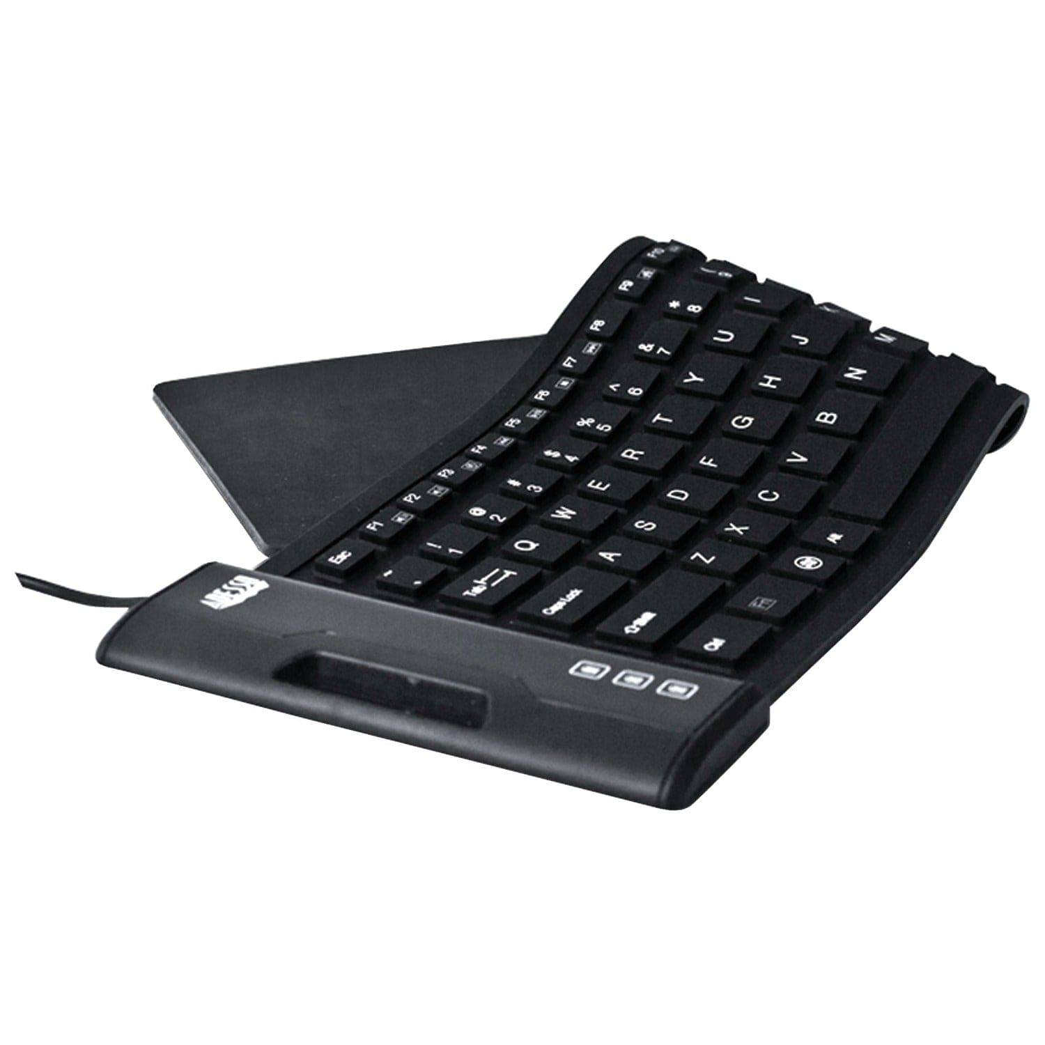 Adesso SlimTouch 222 Wired Antimicrobial Waterproof Flex Computer Keyboard, for Windows, Full Size