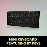 Adesso Wired USB Slim Touch Computer Keyboard with 2-Port USB Hub, for Windows, Mini