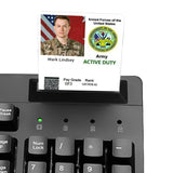 Adesso Wired USB Antimicrobial Desktop Keyboard with Smart Card Reader, TAA Compliant, for Windows, Full Size