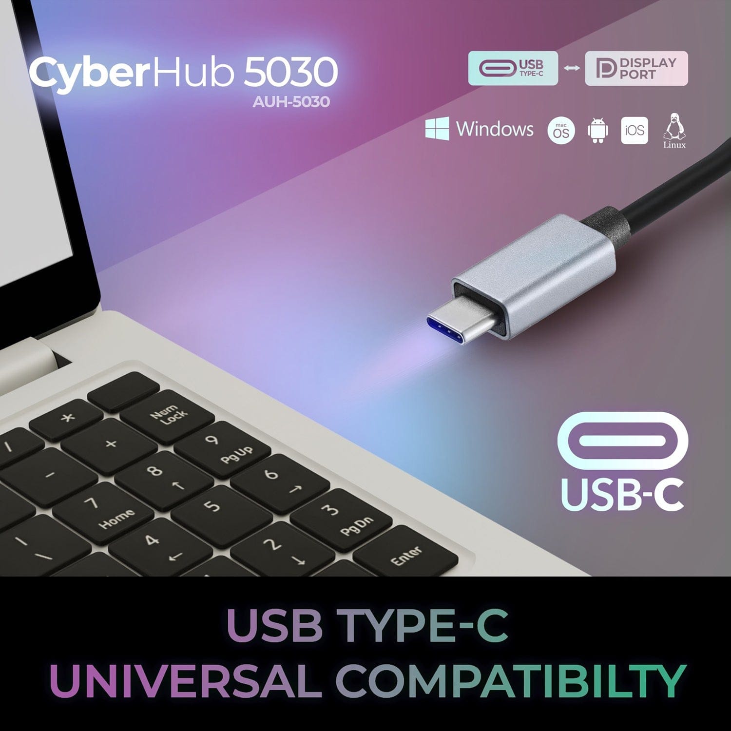 Adesso USB-C to DisplayPort Adapter